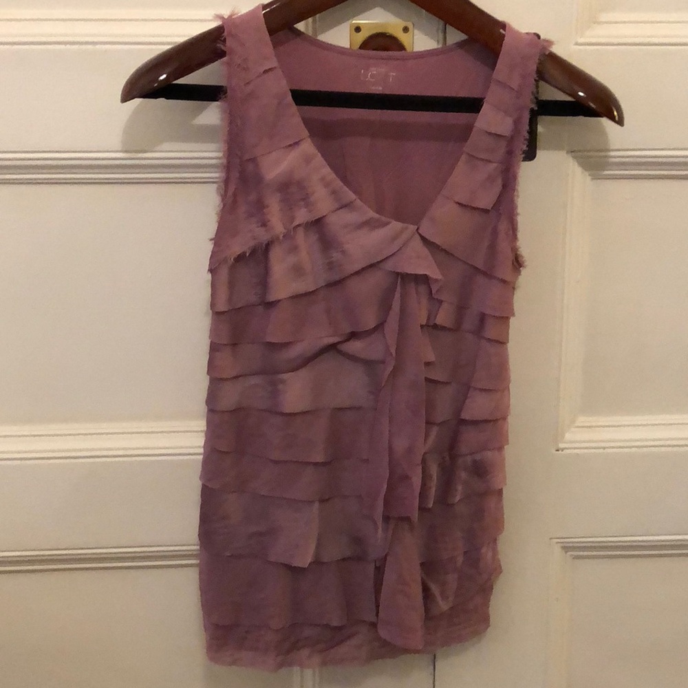 Ruffled pink blouse